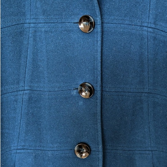 Preston & York Sapphire Blue Wool Blend Car Coat Womens Size 8 - Picture 3 of 9